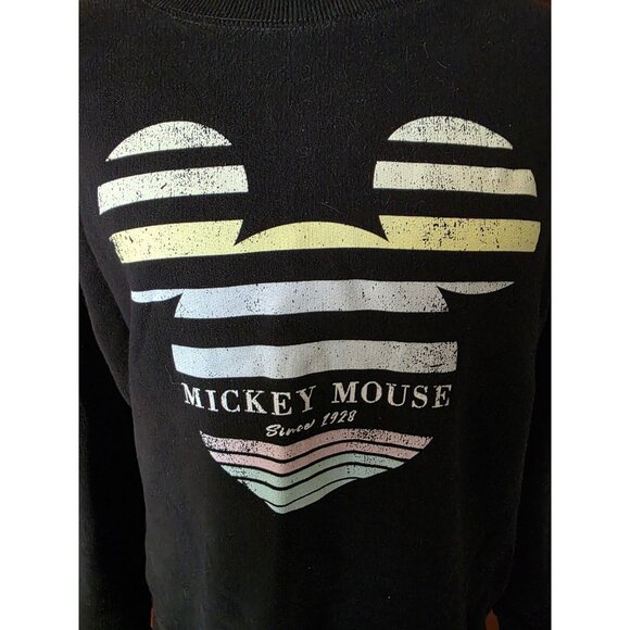 Disney Collection By David Lerner Mickey Mouse Sweatshirt XL Black - Picture 2 of 5